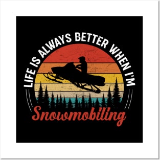 Braaap Snowmobiling Funny Snowmobiles design to fans rider winter Posters and Art